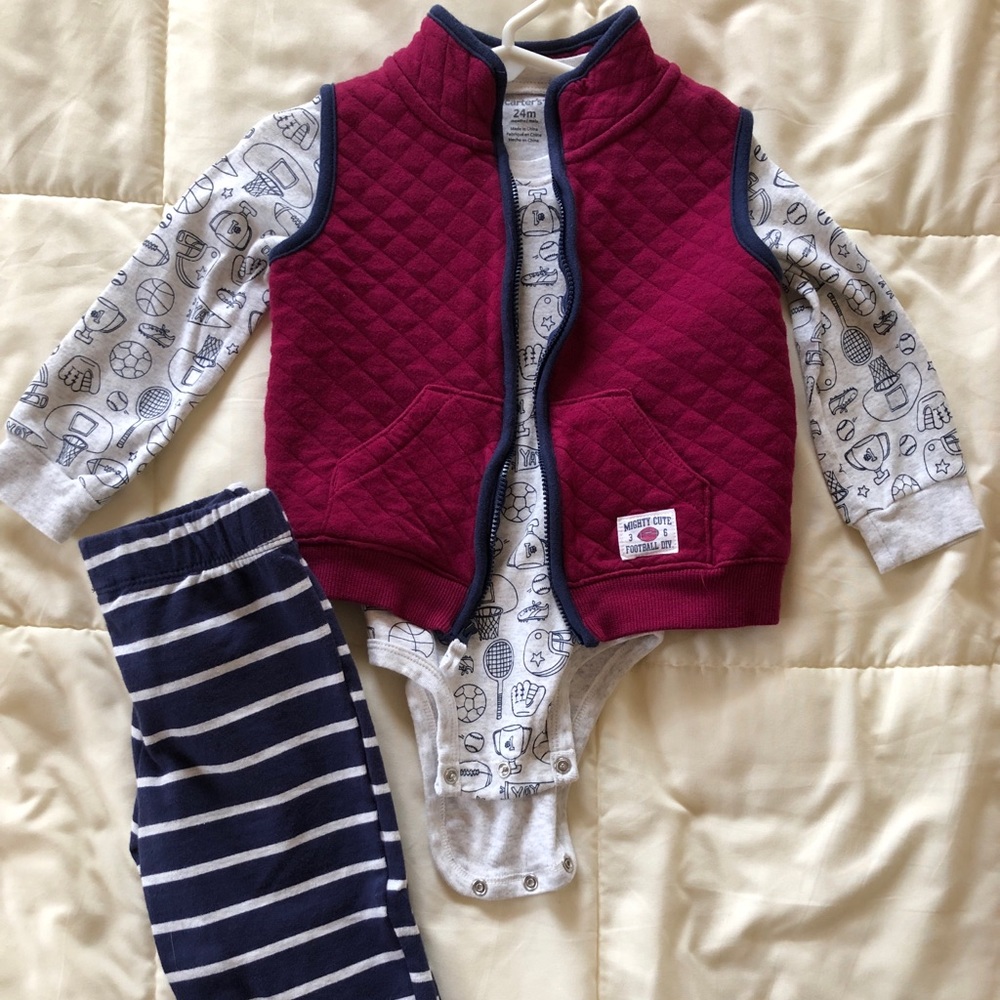 Boys football onesie outfit- new without tags